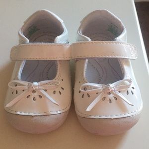 Stride rite Mary Jane white baby shoes.